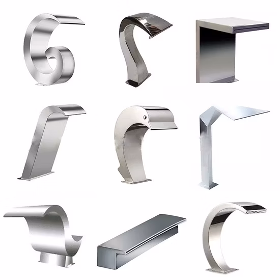 人工アクリルインナーコルテン鋼プラスチックカスケードスプレッダースイミングプール滝噴水庭用