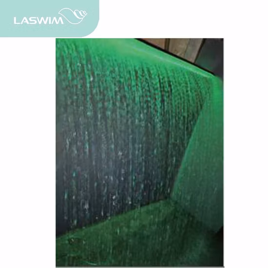 透明な降雨壁掛け人工壁掛け滝プール用