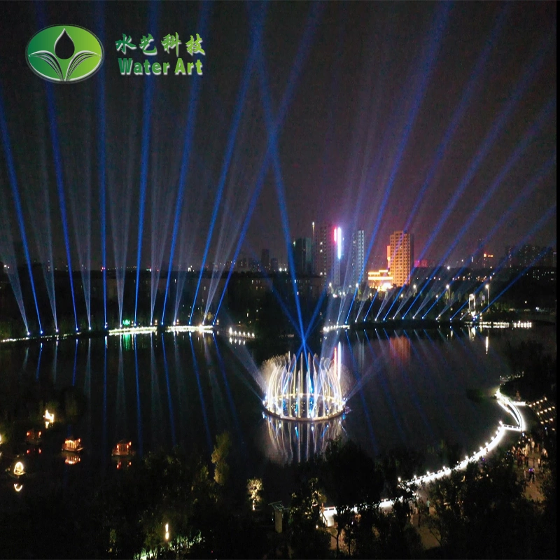 Large Laser Music Floating Lake Fountain