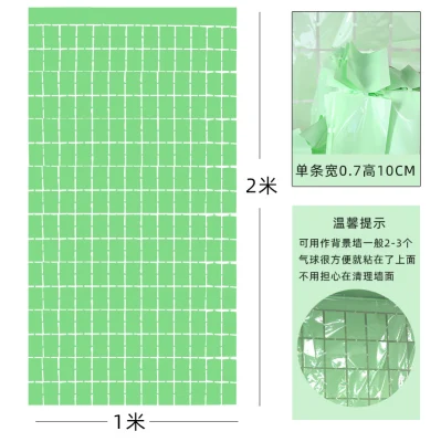 マカロン防雨シルク正方形カーテン誕生日パーティーの背景の壁の装飾